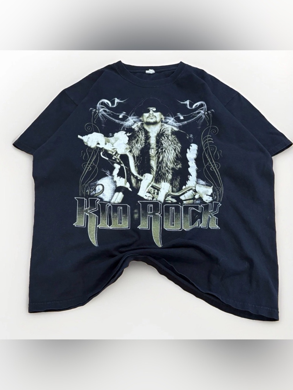 Vintage Kid Rock T-shirt 2007 Tour Tee Y2K Rock Rap Band Black Size XL Anvil Tag